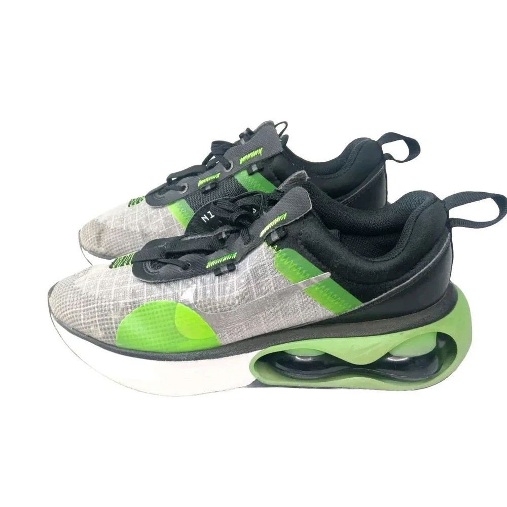 Nike Air Max 2021 GS Shoes Boys Size 6.5 Y  Sneakers Green ~Grey Black White